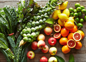 a group of fruits and vegetables on a wood surface Healthy Weight Loss Diets Wraysbury