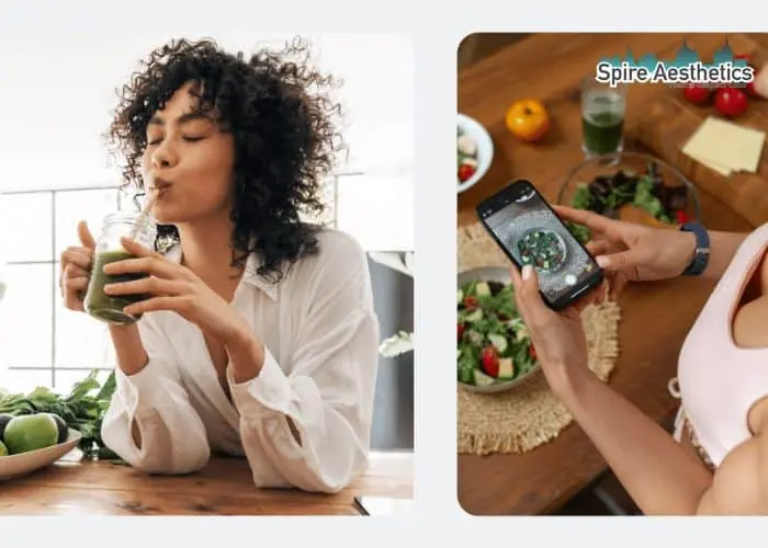 Image of woman looking into her diet and fat freezing Wraysbury to improve her health